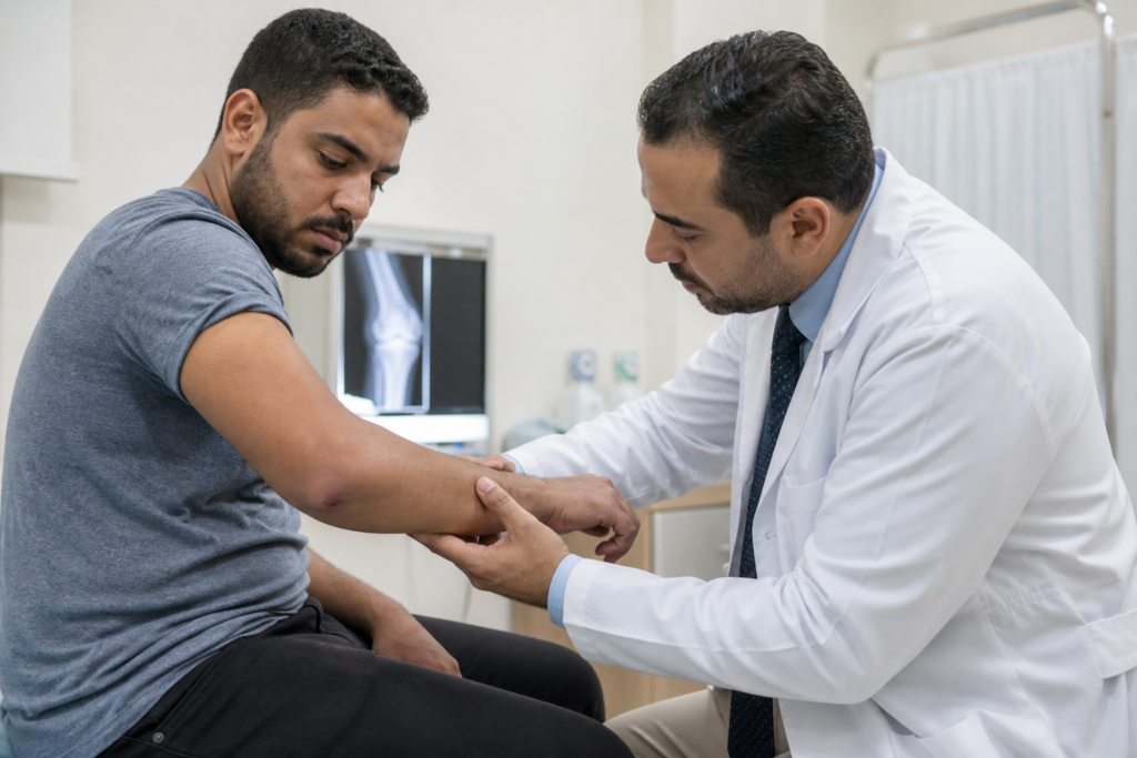 كسر رأس الكعبرة: الأعراض والعلاج ومتى تحتاج إلى تثبيت أو جراحة؟ 7 مركز د.ماهر القمحاوي لجراحة العظام والمفاصل كسر رأس الكعبرة: الأعراض والعلاج ومتى تحتاج إلى تثبيت أو جراحة؟