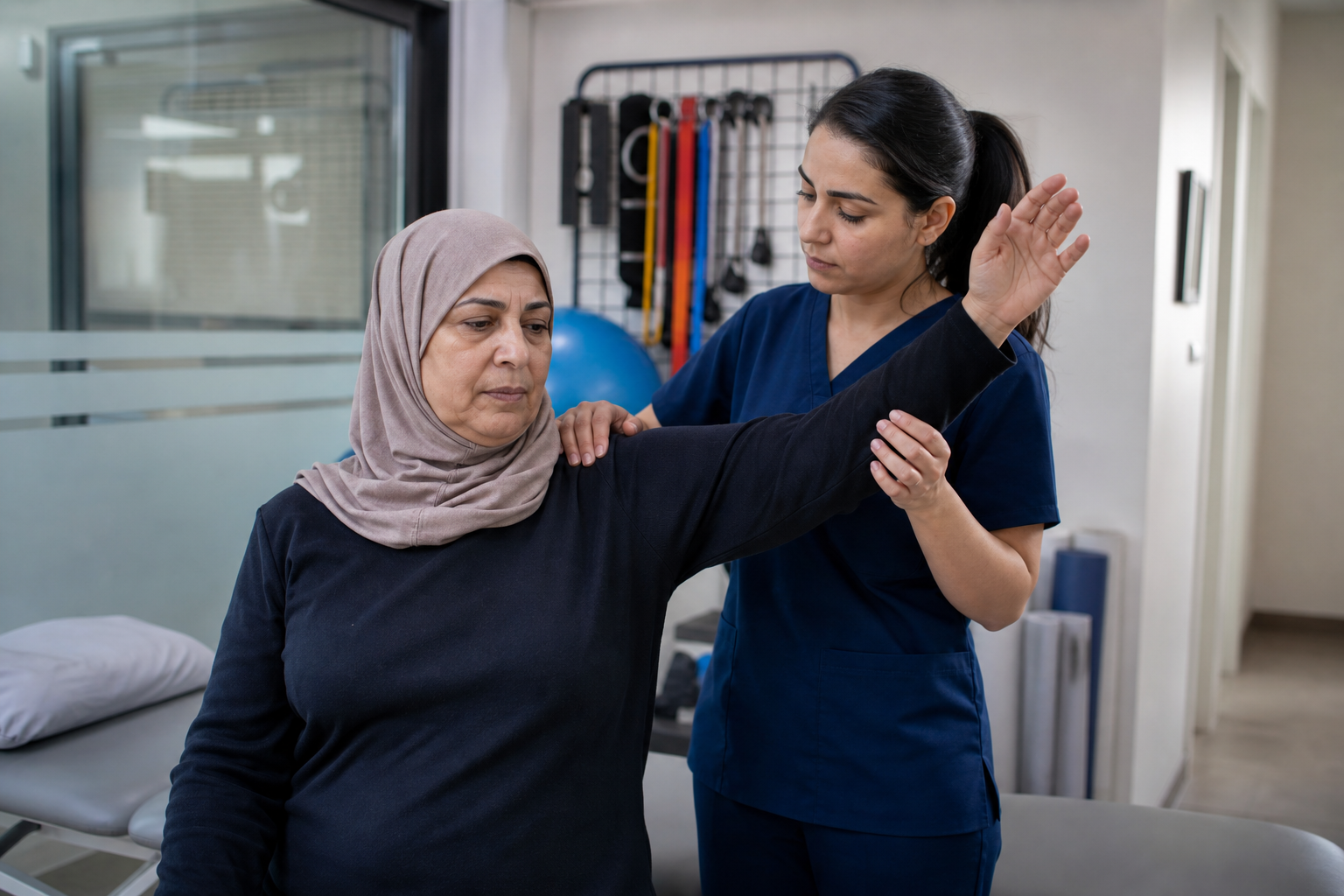 تمارين علاج تيبس الكتف