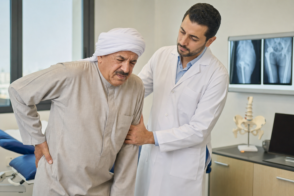 مركز د.ماهر القمحاوي لجراحة العظام والمفاصل كسر عنق الفخذ عند كبار السن: الأعراض والعلاج ومتى تصبح الجراحة ضرورية؟