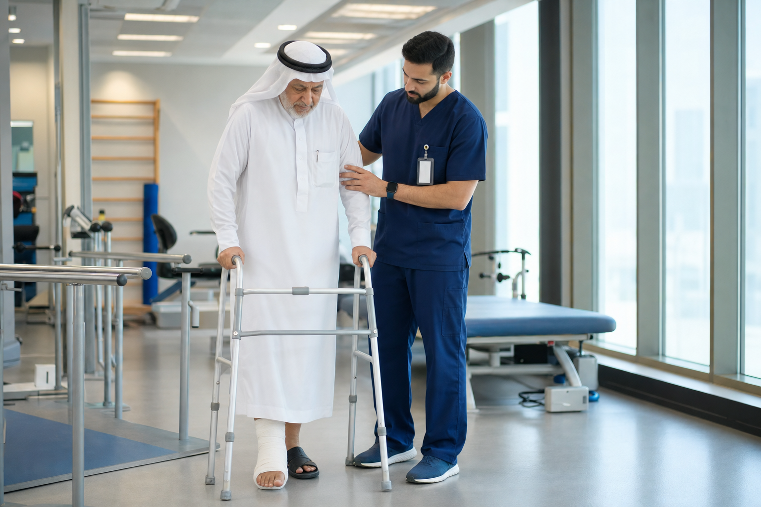 التأهيل بعد علاج الكسر حول المفصل الصناعي