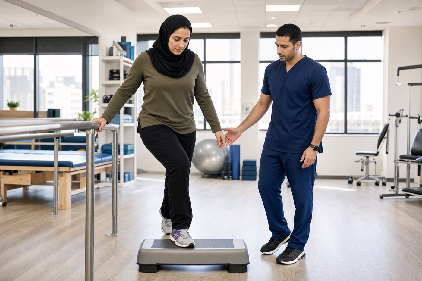 تمارين تأهيل الركبة لتخفيف الألم عند السلم