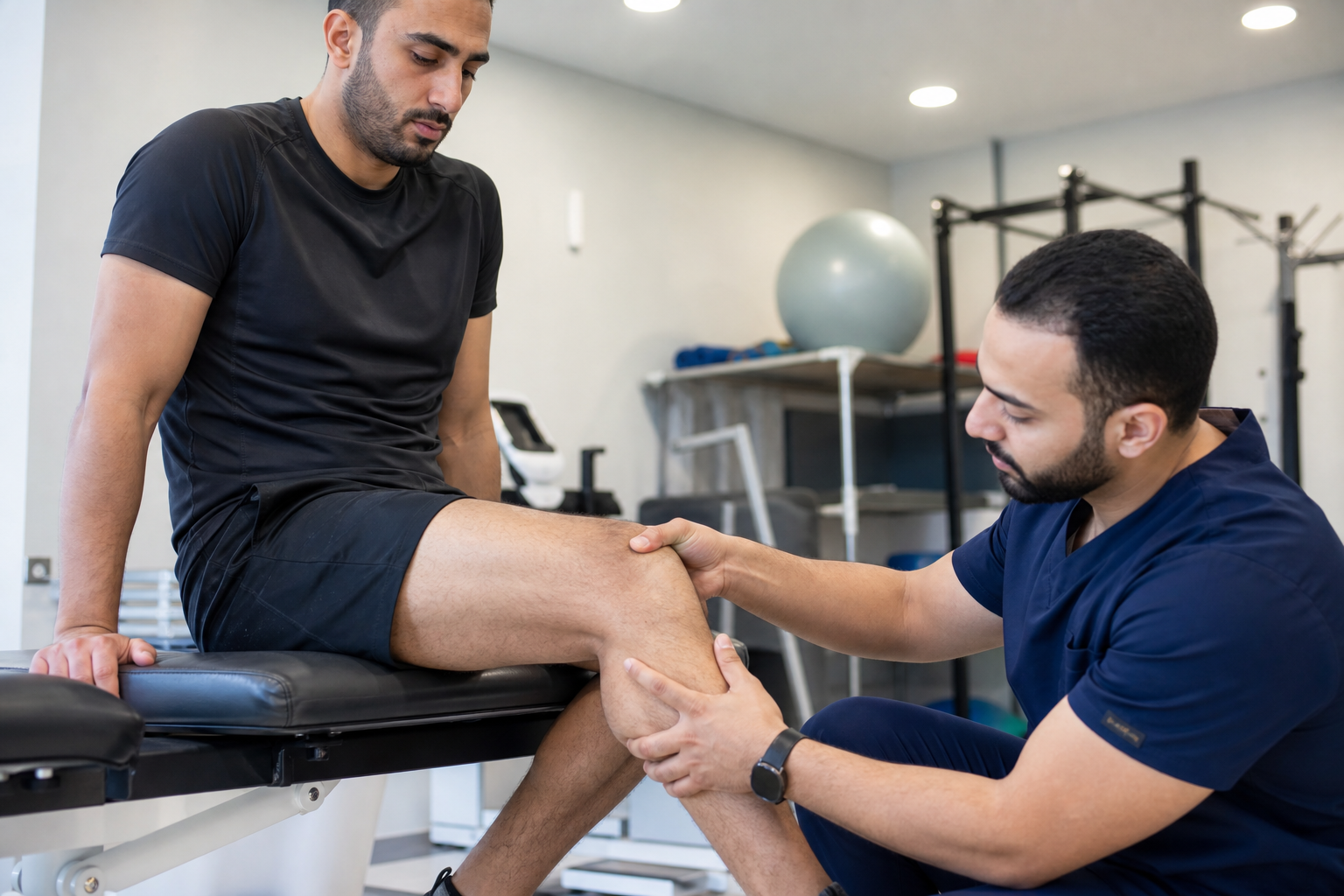 تأهيل ألم صابونة الركبة وتمارين تقوية الركبة