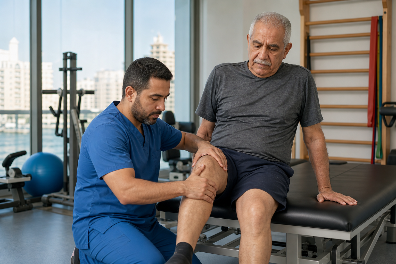 خشونة الركبة من الدرجة الرابعة: الأعراض والعلاج ومتى تحتاج إلى تغيير المفصل؟ 4 تأهيل الركبة بعد الخشونة المتقدمة